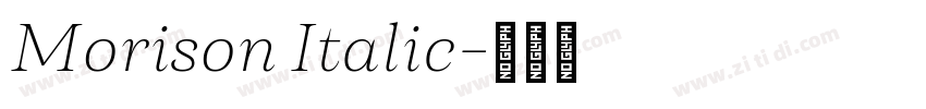 Morison Italic字体转换
